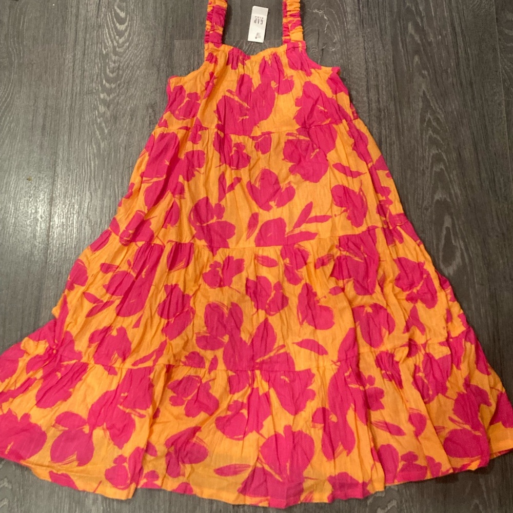 GAP Yellow and Pink Sleeveless Sundress Resort Wear